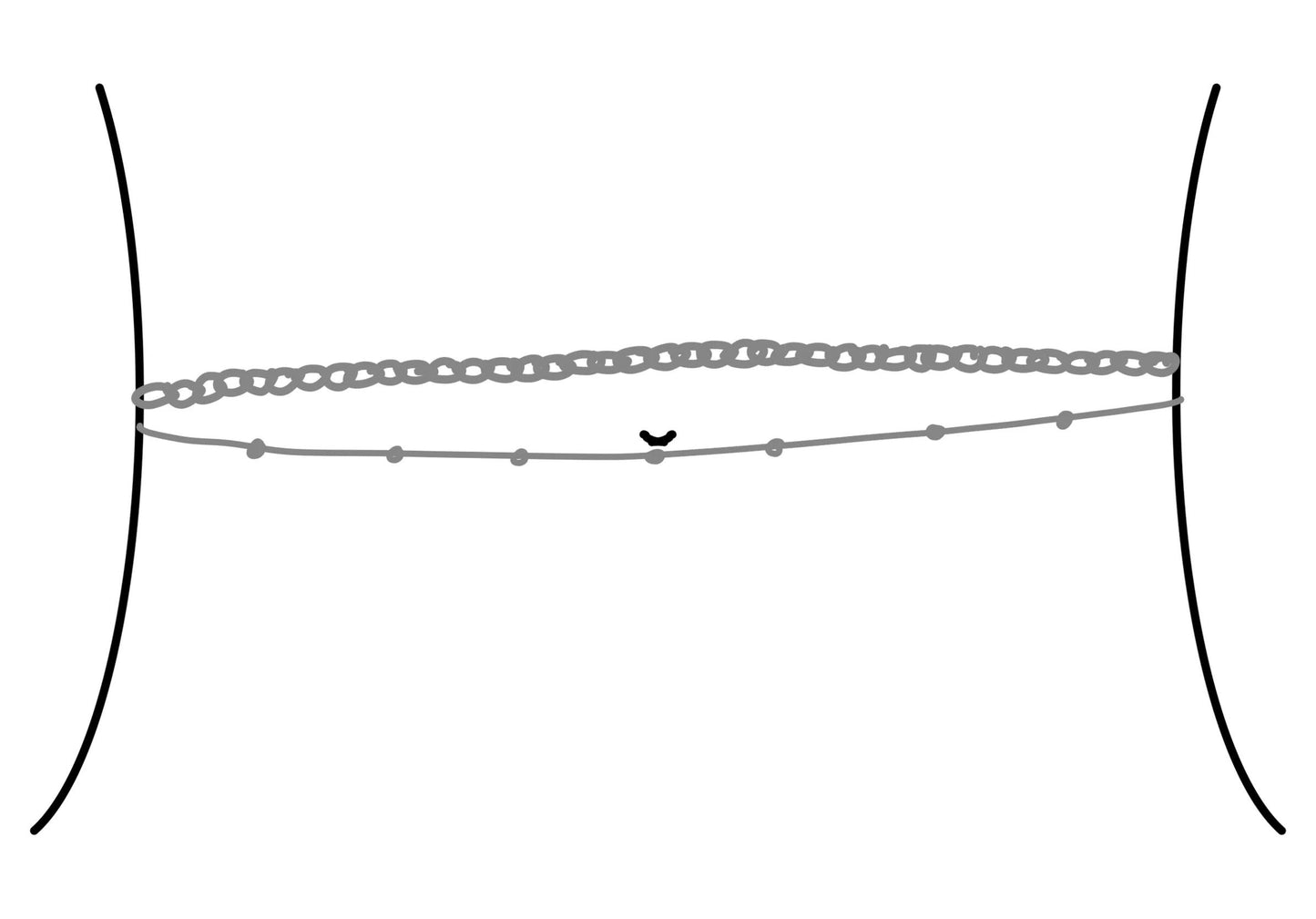 Chaîne de ventre + collier pour Wendy