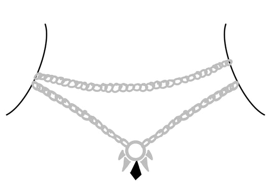 Chaîne de ventre + collier pour Wendy